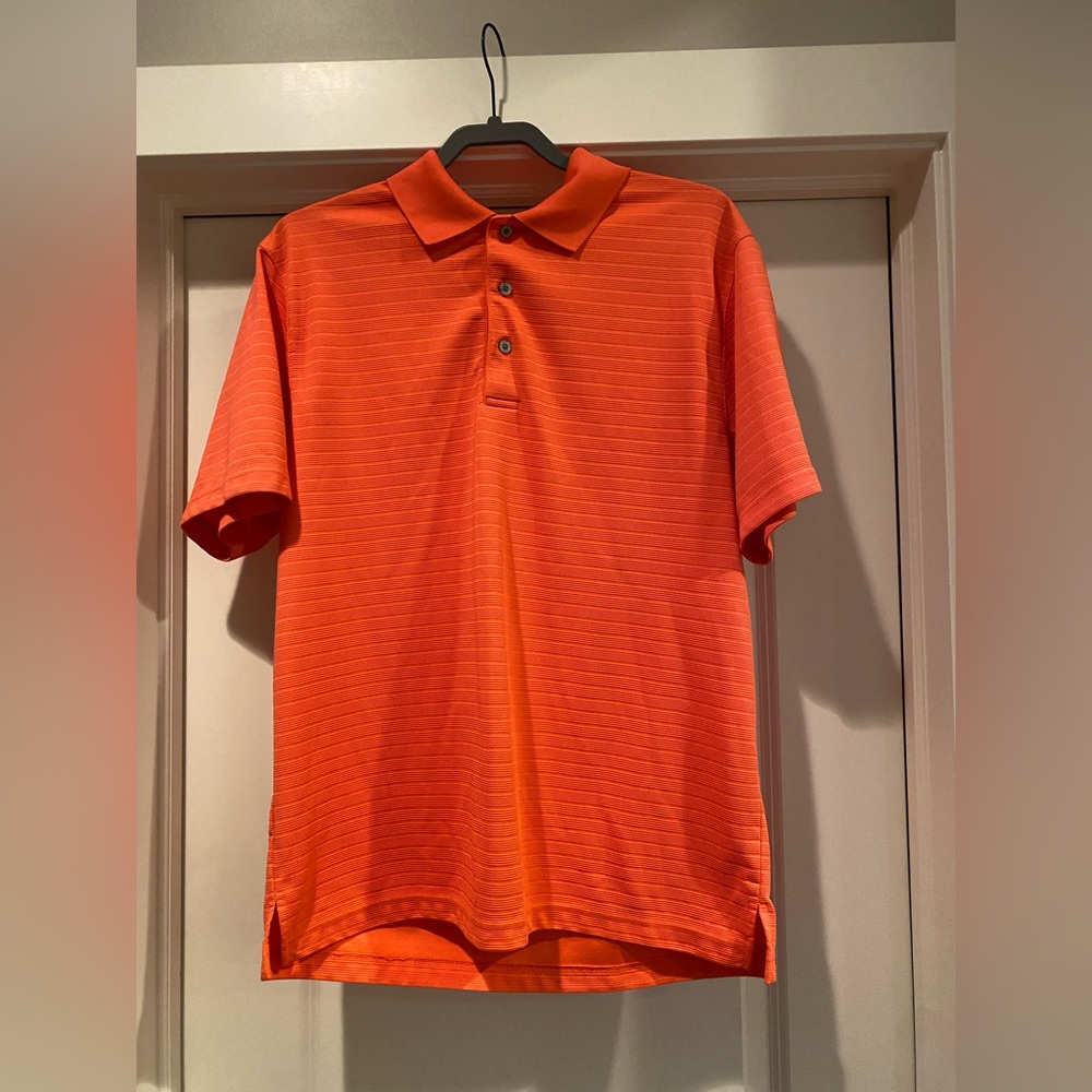 Golf Polo Short Sleeve Orange‎ Ribbed Knit
PGA Champions Tour Size Large